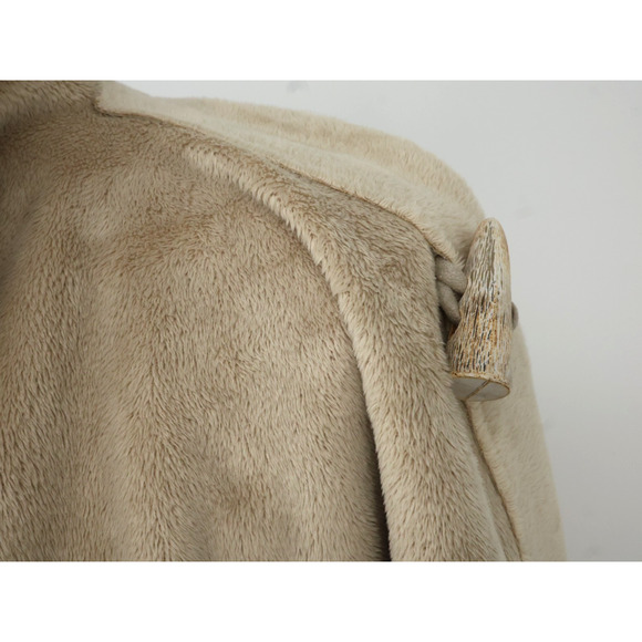 Mycra Pac One Jacket Womens Medium Beige Microfiber Open Front Sherpa Lined Coat - Picture 13 of 16